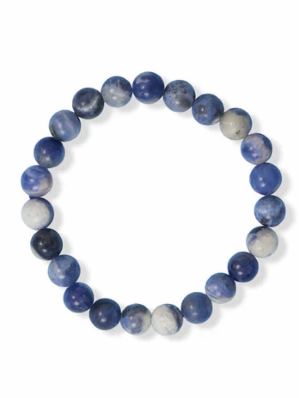 Natural Sodalite - Beaded Stretch Bracelet